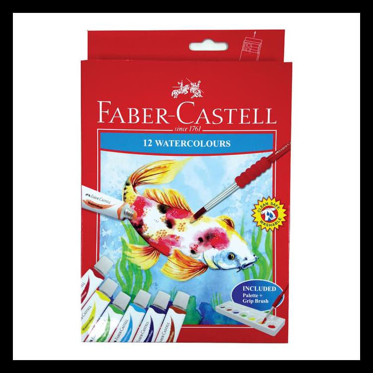

DISKON FABER-CASTELL WATERCOLOUR TUBE 12 ML - 12 COLOURS PERALATAN MELUKIS TERMURAH PING LENGKAP
