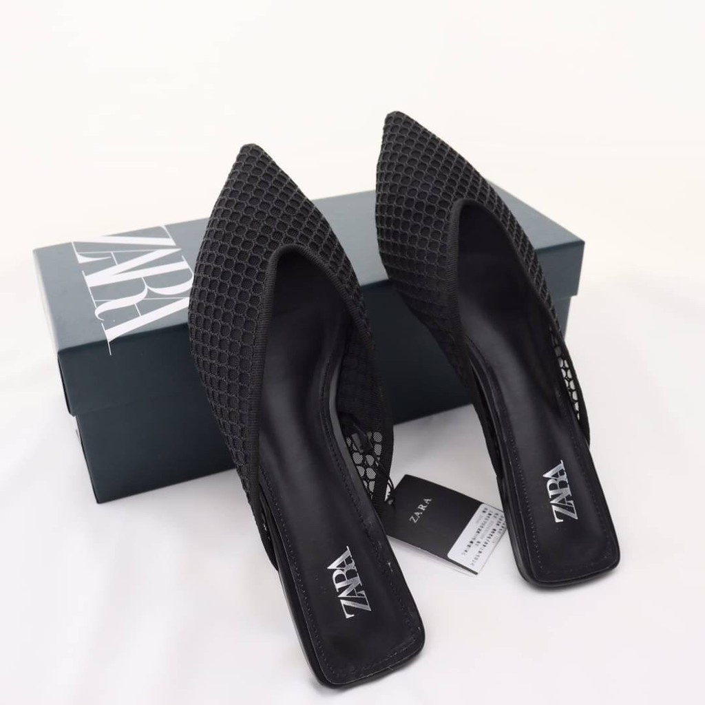 SEPATU WANITA ZS142 FLAT MESH MULES SHOES PREMIUM IMPORT