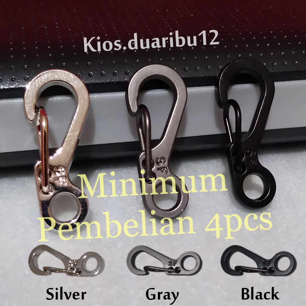 Carabiner Mini EDC / Gantungan Kunci Carabiner / Mini Spring Keychain