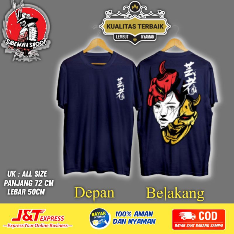 Kaos distro samurai jepang / baju pria dewasa samurai /tshirt pria samurai jepang