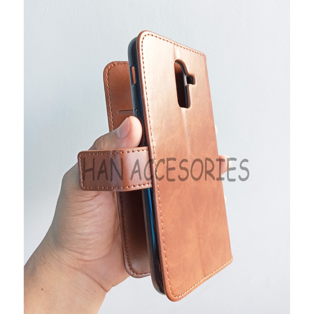 Samsung Galaxy J6 2018 / J8 2108 Original Fashion Selular Flip Leather Case - Flip Cover