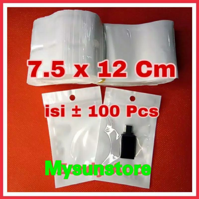 Plastik Ziplock 7.5x12 Plastik Klip Plastik Kemasan 7.5x12 Cm isi 100 Pcs Mysunstore