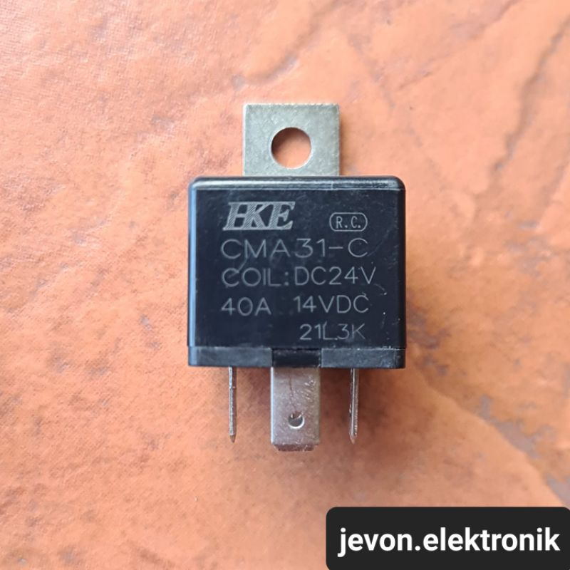 Relay Mobil 12V 24V 5p 40A Eke Hitam CMA 31-C 40 A Ampere 5 P Pin 12 24 V Volt 14VDC 21E3K 21L3K