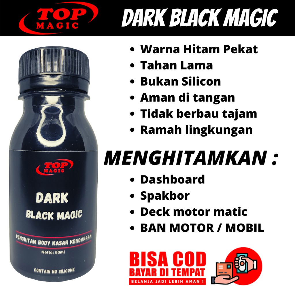 TERLARISS!!! TOP DARK BLACK MAGIC PENGHITAM BODY MOTOR MOBIL PENGHITAM Dashboard Cover knalpot