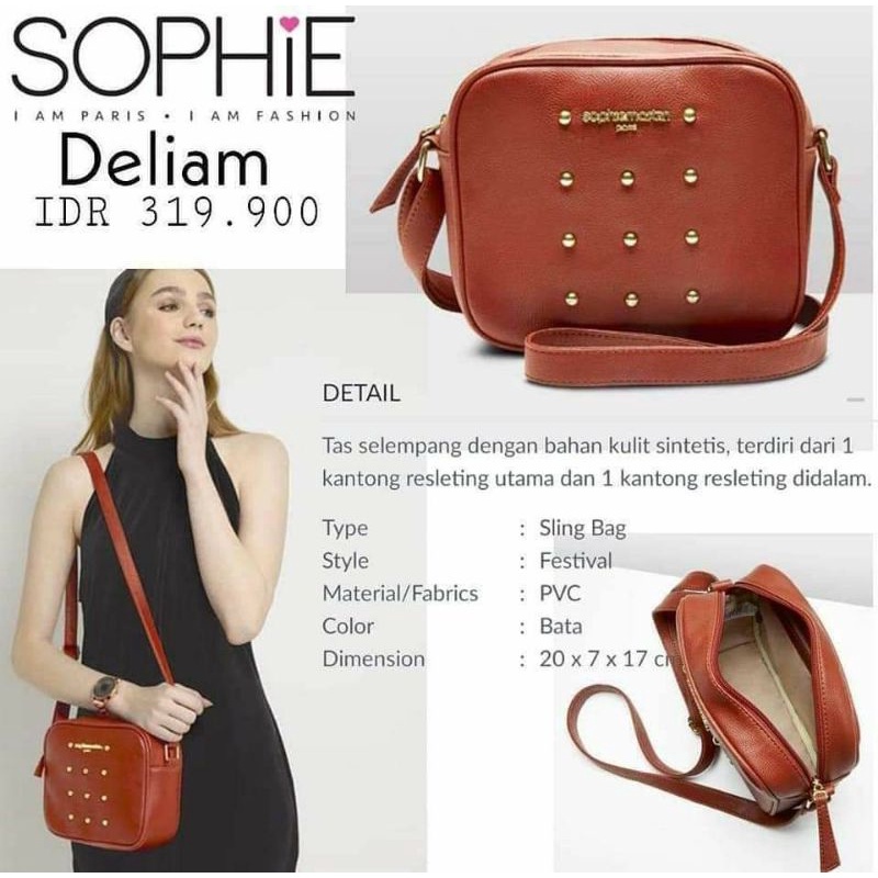 TAS DELIAM SOPHIE MARTIN PARIS OFFICIAL PROMO ORIGINAL TAS SELEMPANG WOMAN BAG