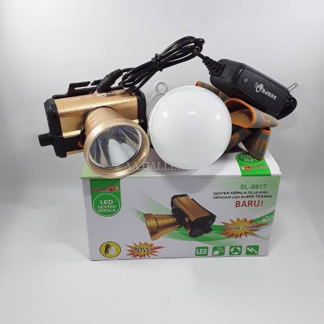 COD Senter kepala sunpro SL 8817 cahaya putih 20wat