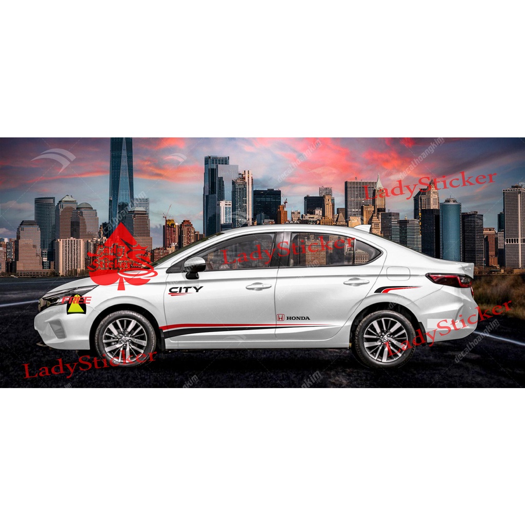 Sticker stiker mobil honda city civic stiping sticker list mobil sedan city civic accord cutsom text
