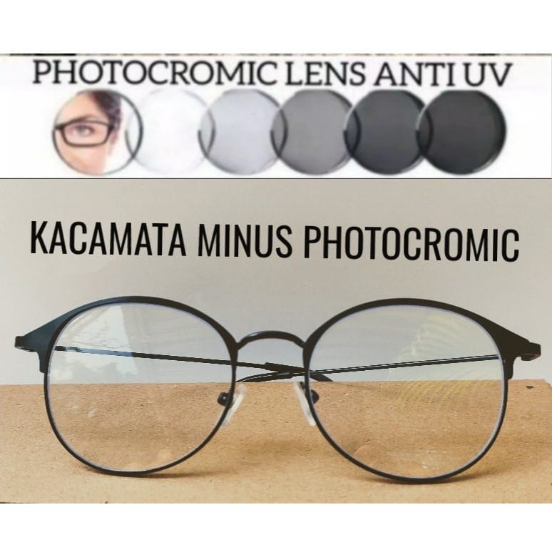 KACAMATA MINUS BULAT/KACAMATA PHOTOCROMIC OVAL/KACAMATA ANTI RADIASI/ KACAMATA OPTIK
