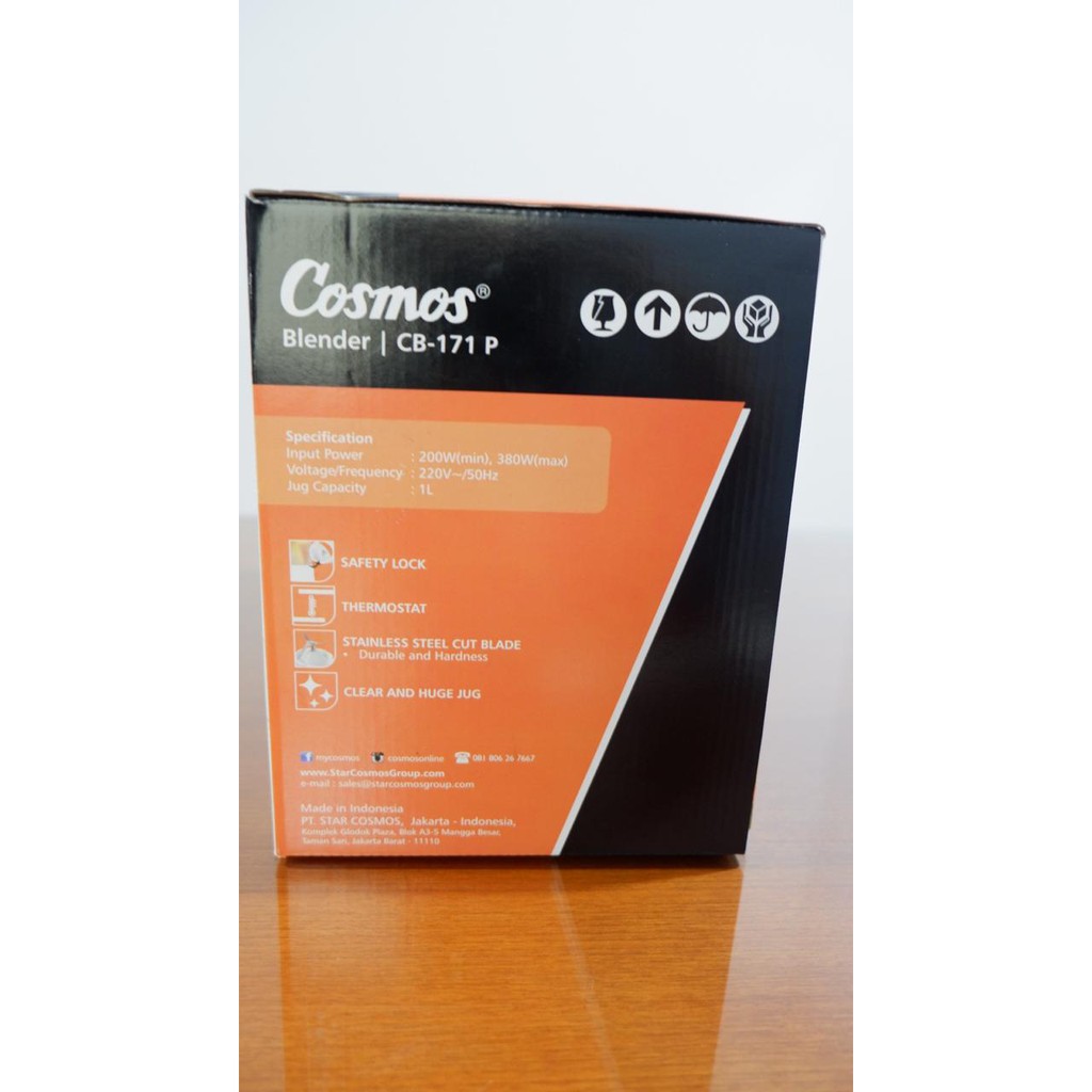 Blender Cosmos CB171P. Blender Plastik 1 Liter Baru Bergaransi