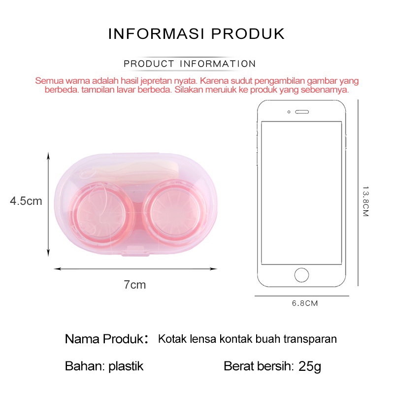 SAYOSHOW - Softlens Case Transparan / Tempat Softlens Warna Permen