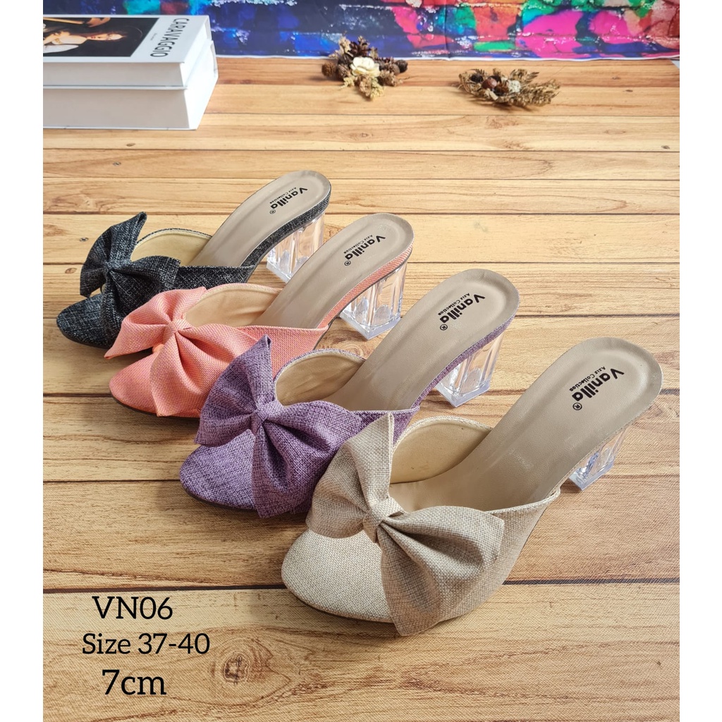 ABBUSHOES Vn 06 hak kaca Vita wanita