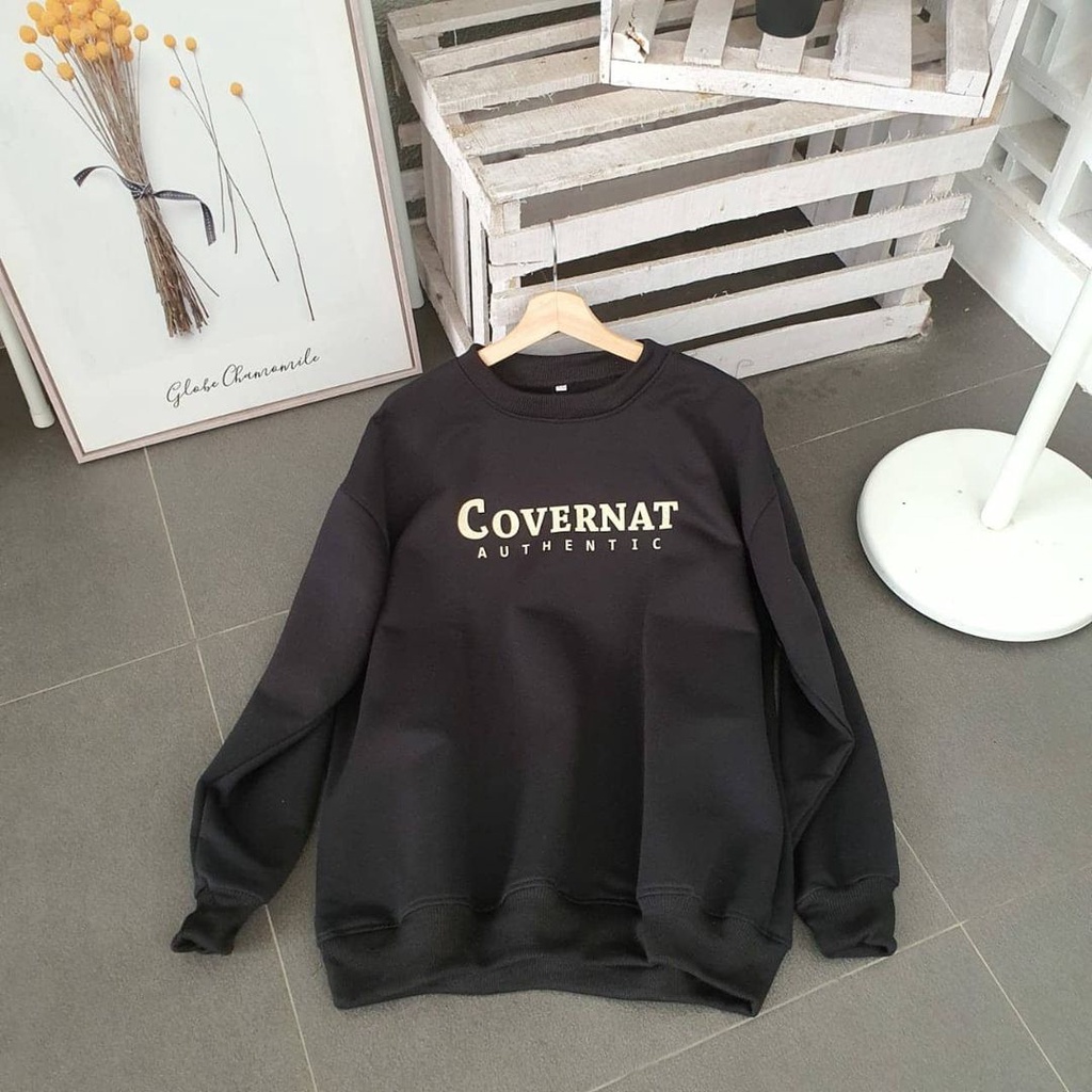 Convernat XXL Sweater Atasan Pria Wanita Gaya Kekinian Bahan Fleece