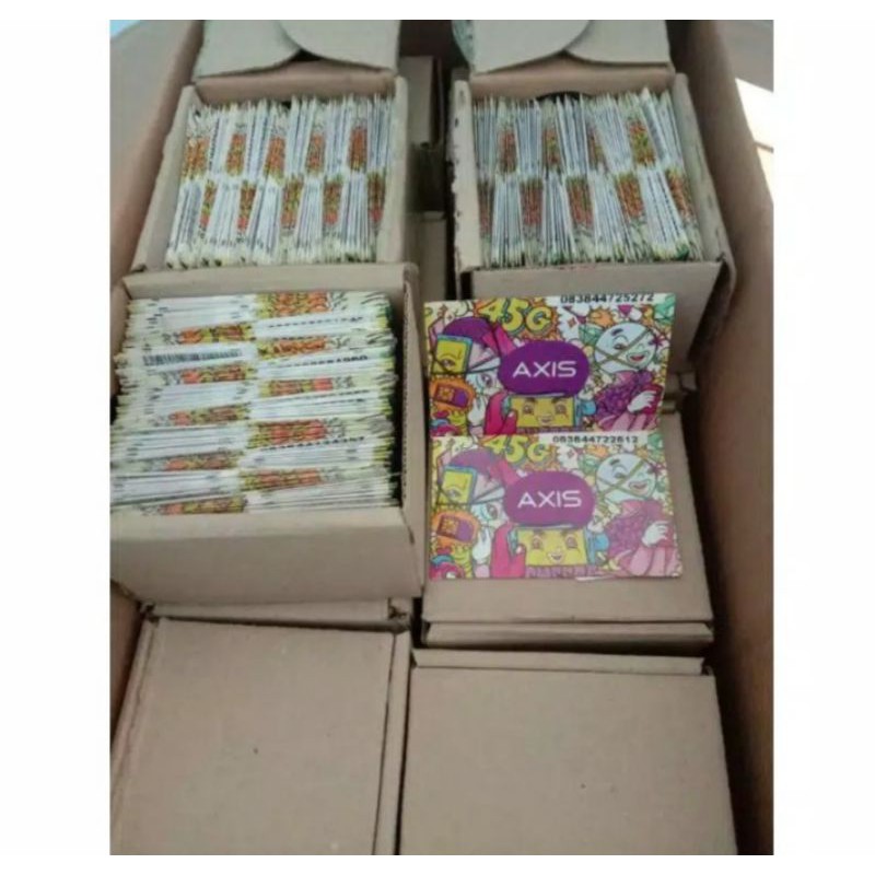 1 pcs Kartu perdana AXIS siap pakai sudah aktif (tidak perlu registrasi)