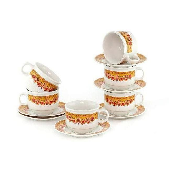 Tea Cup And Saucer Set Vicenza Cs 91 Cs91 Paket Cangkir Dan Tatakan