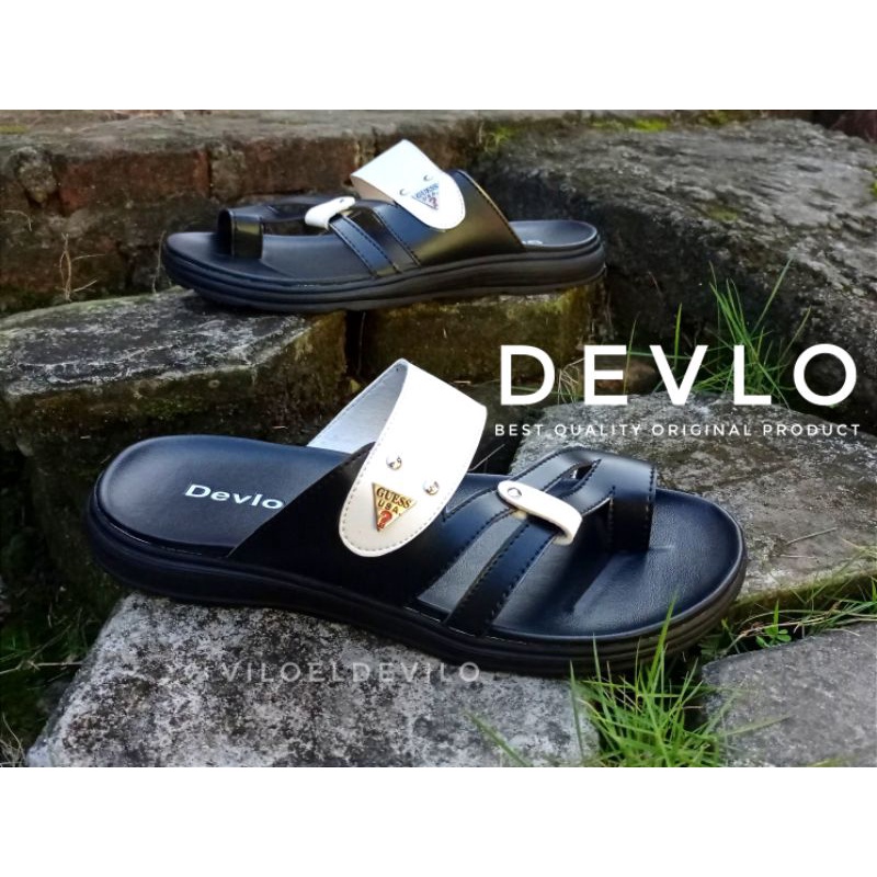 Sandal Kulit / Sandal Pria / Sandal Slide / Sandal Casual Pria/ Sandal Slop (Selop Jempol DEVLO)