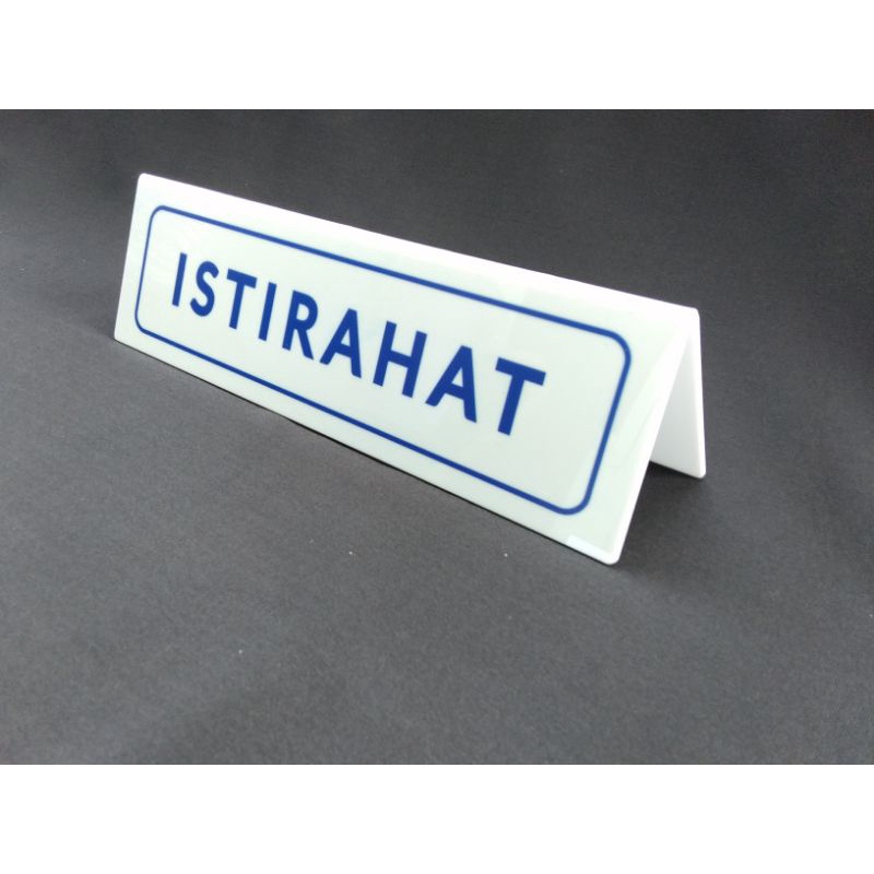 

name desk istirahat acrylic