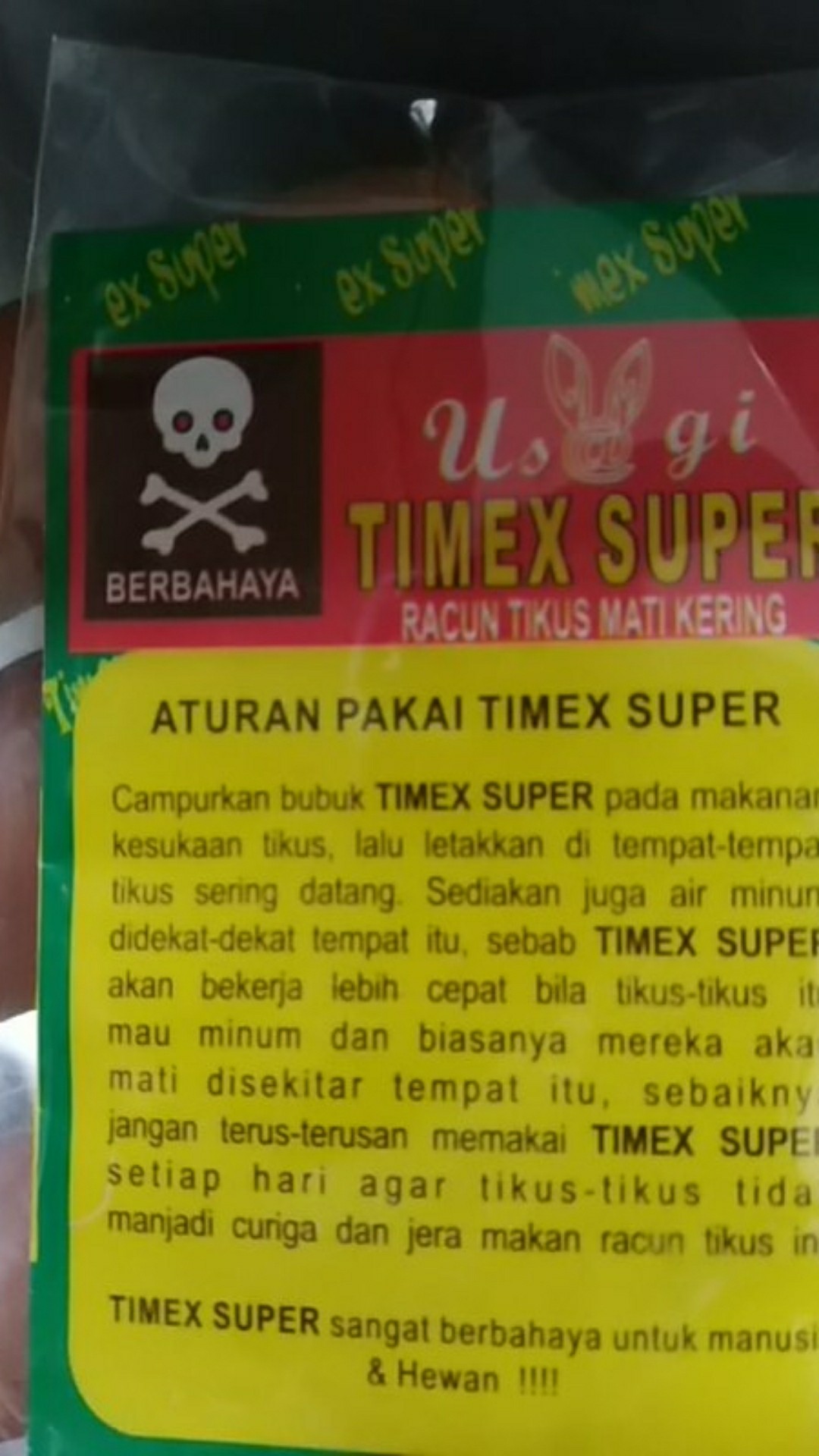 Racun Tikus Super Timex Kering No Bau - Prd 701