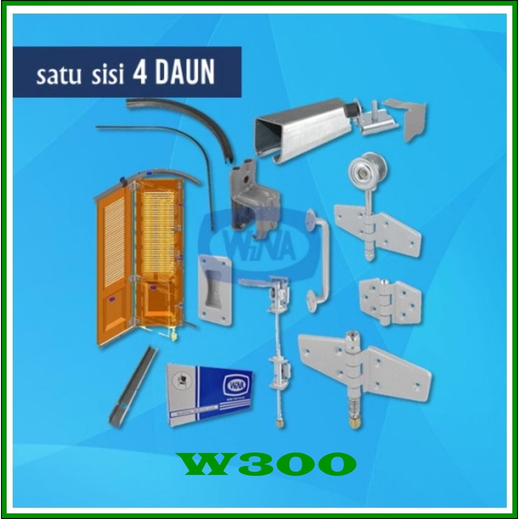 REL PINTU GARASI TIKUNG UNTUK 4 DAUN PINTU MERK WINA W300