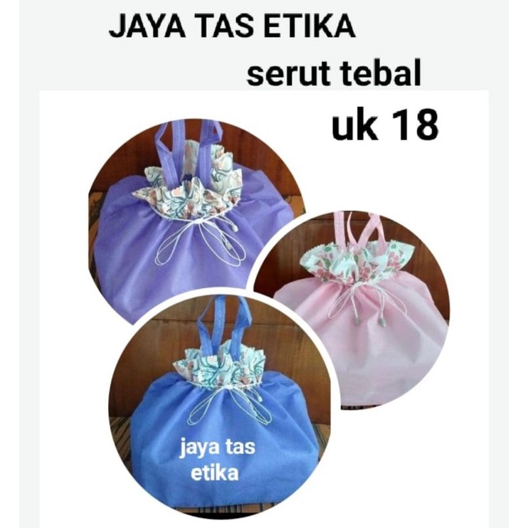 tas hajatan serut tebal polos uk.18