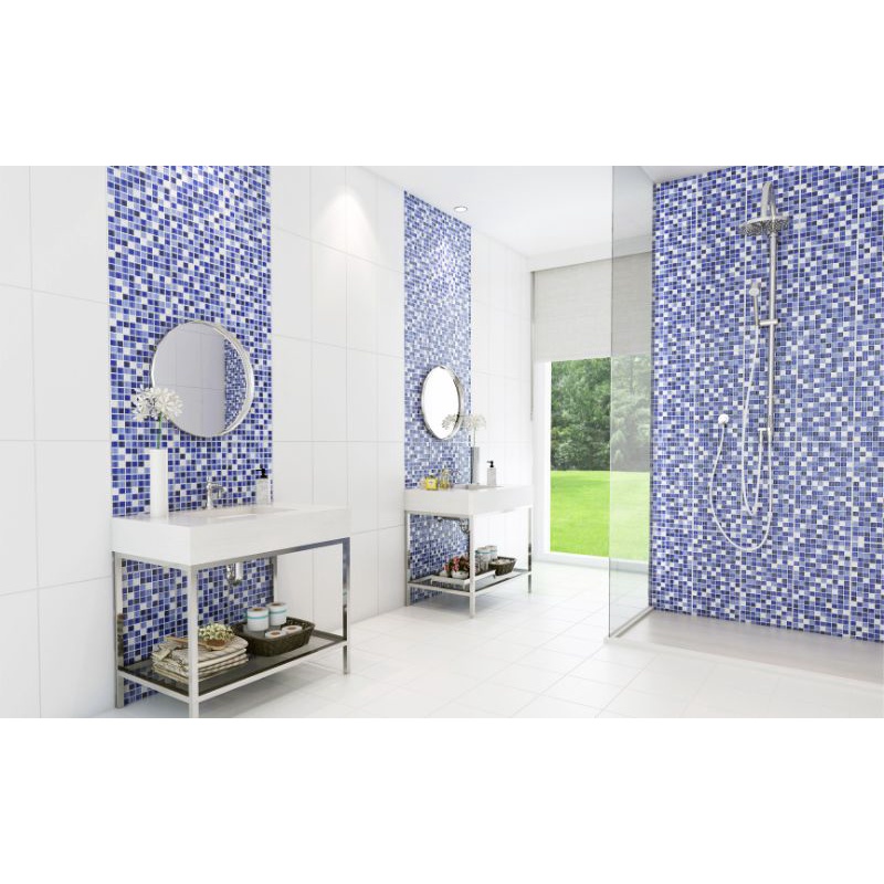 Keramik Roman Ukuran 30x60 cm Type dVitrum Blue W63749N - Keramik Kolam Renang/ Keramik Dinding Dapu