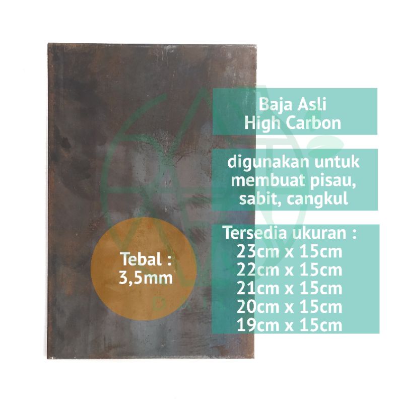 Plat Baja Patah BARU bahan sabit pisau cangkul high carbon