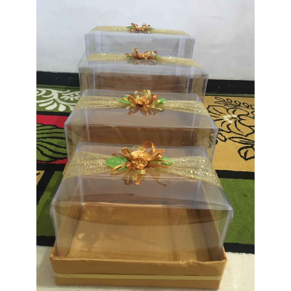 Tempat Hantaran Mika Tinggi 1 set isi 4 pcs flash sale murah diskon