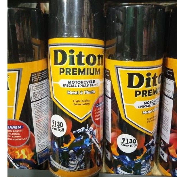 Pilok Cat DITON Premium Clear Doff /Pernis Doff (9130) 400cc Tahan Bensin.Cat Semprot Pylok