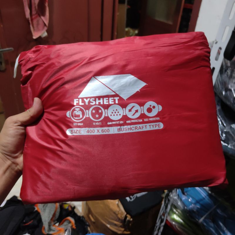 BACKPACKER Flysheet 4x6Meter Ultralight Waterproof Ukuran 4x6 Meter 19 Lubang - Flysheet Pelindung Tenda