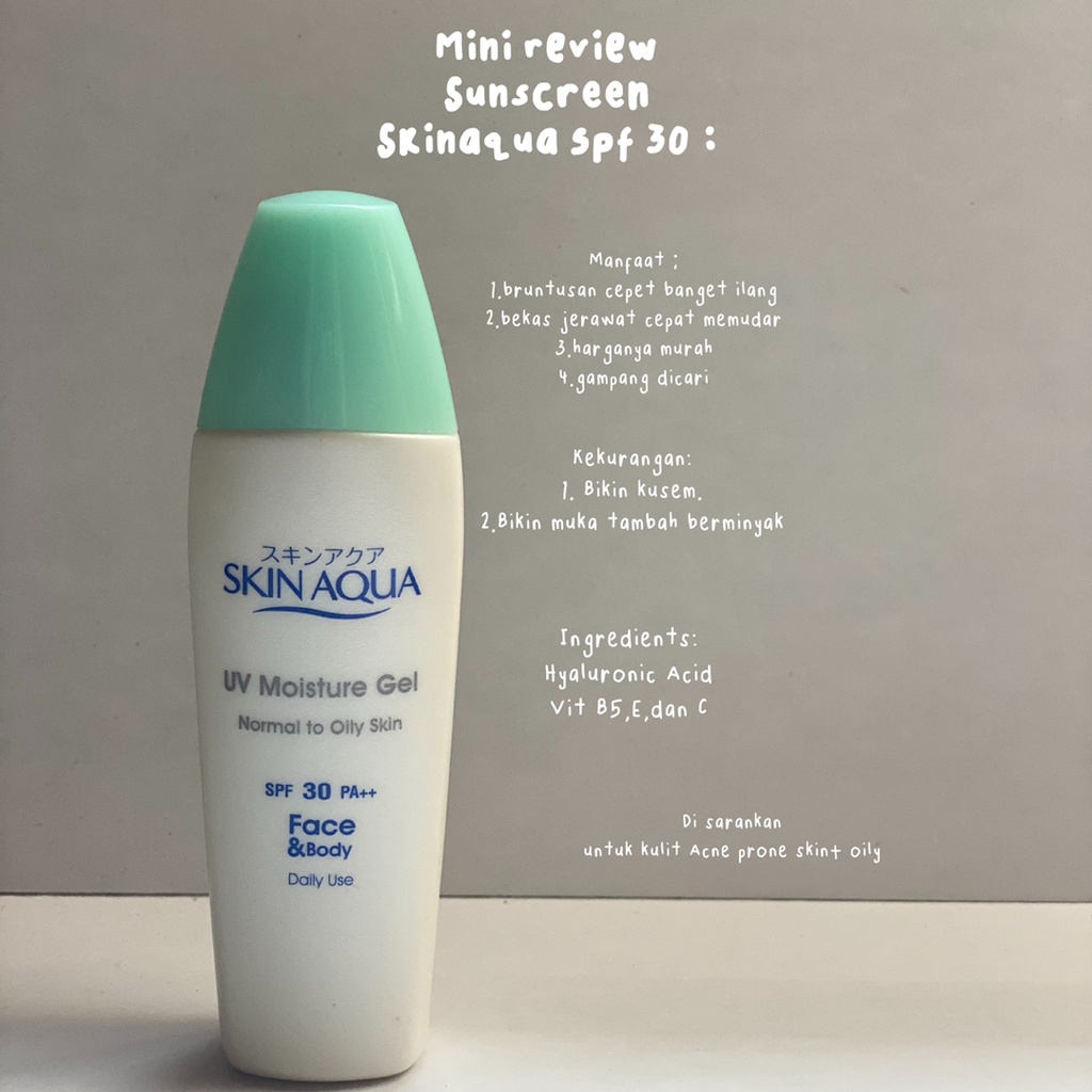 Skin Aqua UV Moisture Gel SPF30 40gr/ Sunblock Wajah / Skin Aqua SunScreen