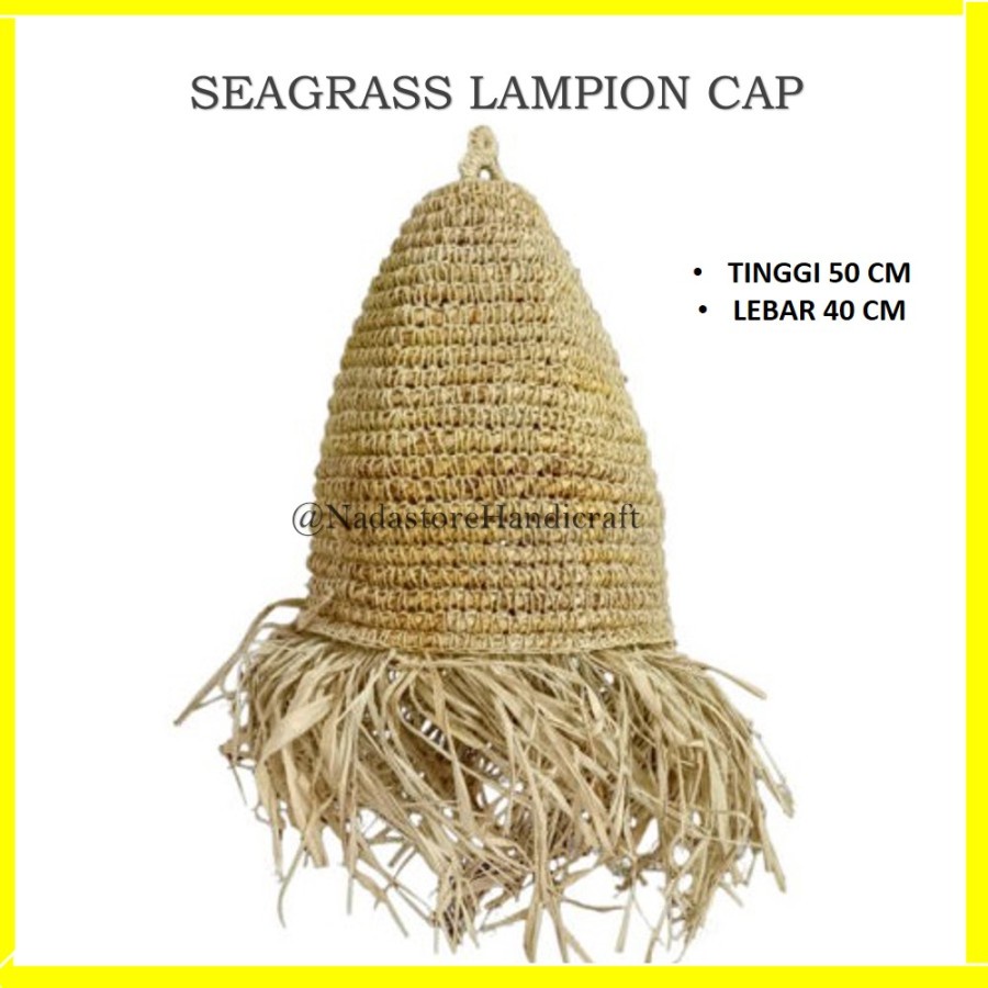 LAMPSIDE / LAMPU GANTUNG HIAS / LAMPION ANYAMAN AGEL / LAMPION CAP SEAGRASS / CUP LAMPU GANTUNG / KAP LAMPU SHADE ANYAMAN