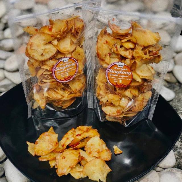 Jual Snack Keripik Singkong Pedas Manis Termurah Kemasan 125 Gram 10