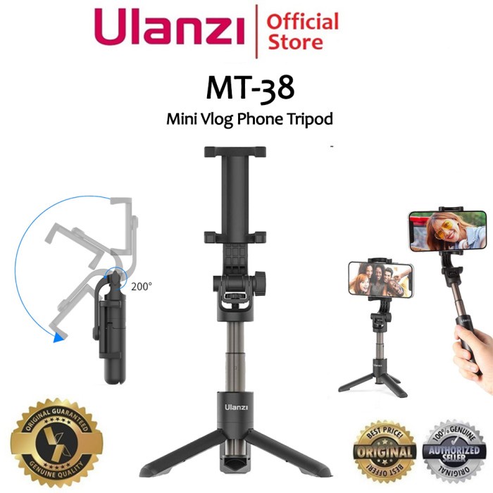 Tripod Ulanzi MT-38 Mini Handheld Vlog Tripod for Smartphone(R2W4) Tripod Kamera Tripod Bluetooth Re