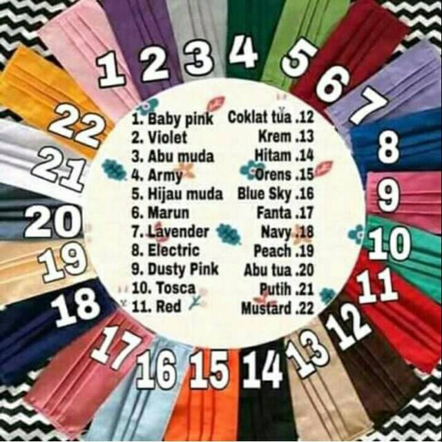 MASKER KAIN - MASKER KAIN TALI HIJAB - MASKER TALI HIJAB by Luckyshop