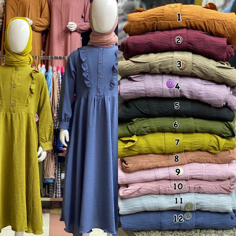 Olivia Mj CL Lidya Kids Gamis Premium Anak Linen Dress anak