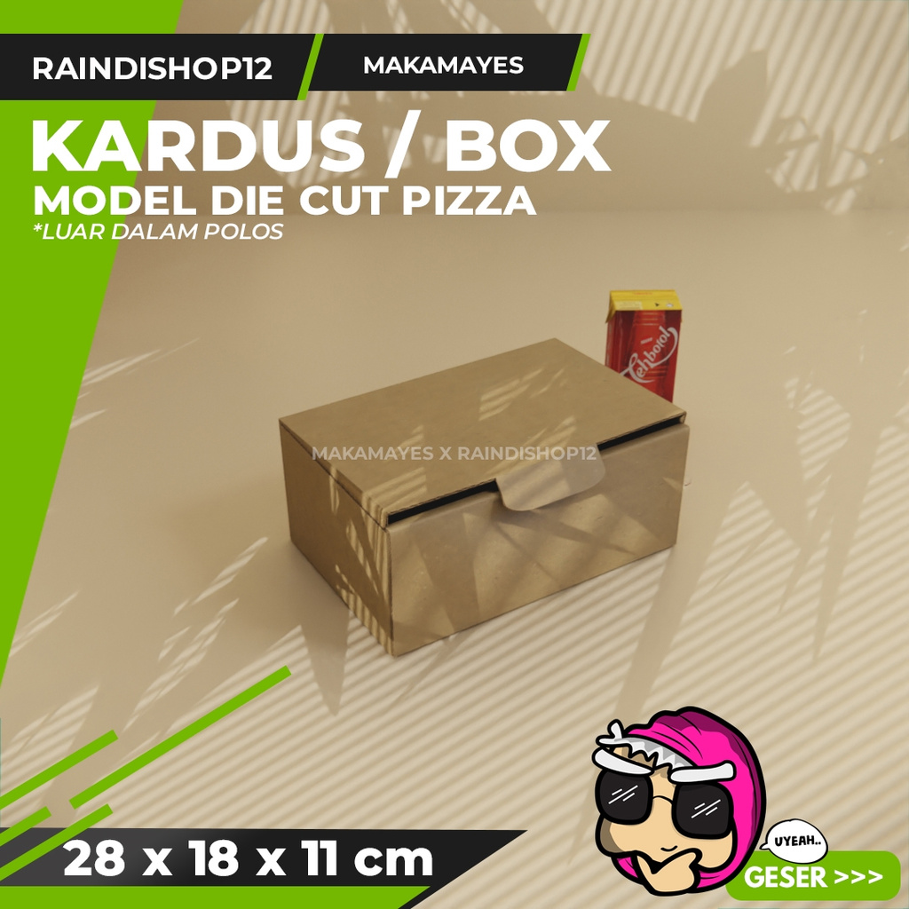 

(MIN 5 PCS) BOX 28 X 18 X 11 CM KARDUS DIE CUT PIZZA KEMASAN PACKAGING KADO