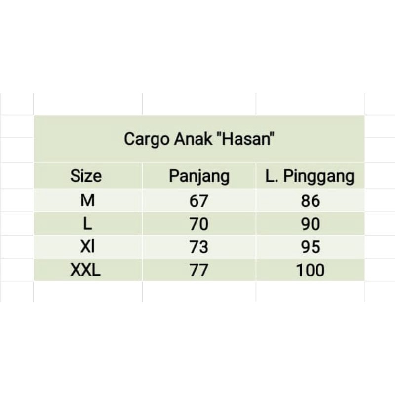 Celana Sirwal anak Cargo Remaja tanggung Sd smp sma laki laki panjang Pondok pesantren sholat ngaji Tpa