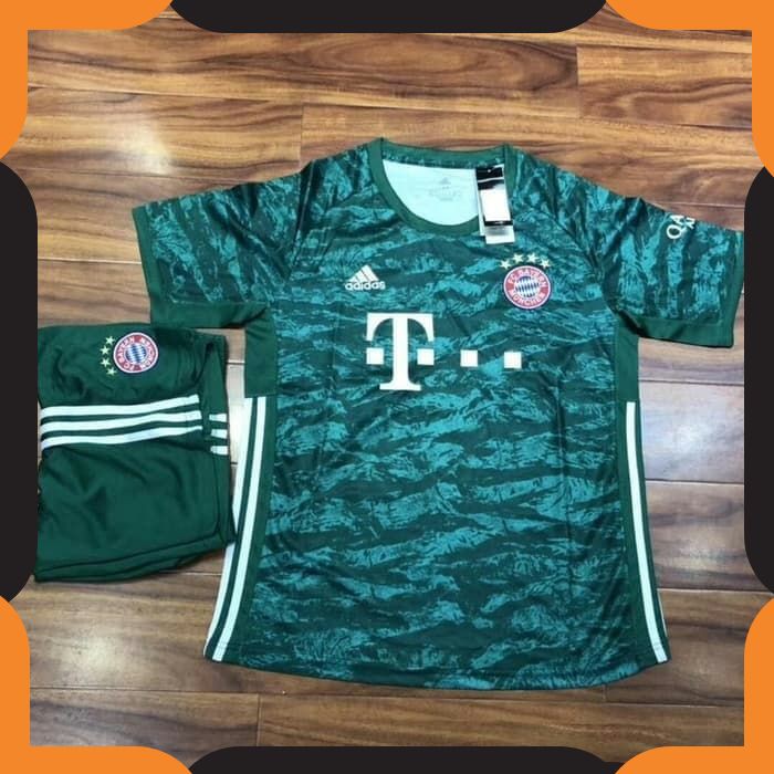 {BISA COD}214 KAOS BAJU JERSEY  BOLA FULL SET BAYERN MUNCHEN GK KIPER 2019/2020 ZIPPER GRADE ORI