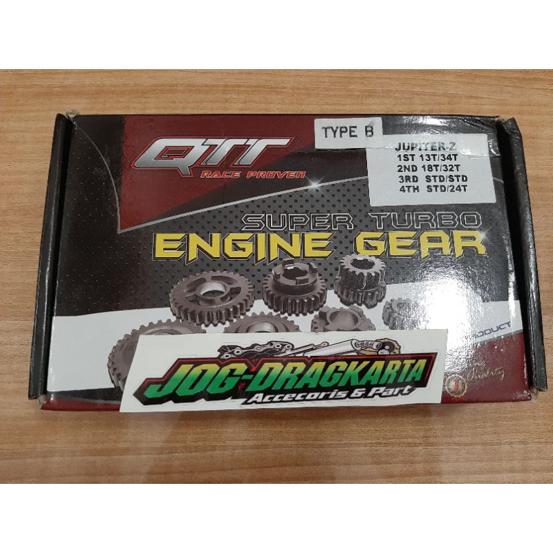 GEAR GIR RASIO GEAR BOX JUPITER Z TYPE B 13/34 QTT RACING NOT MOTO1 TWH YYPANG