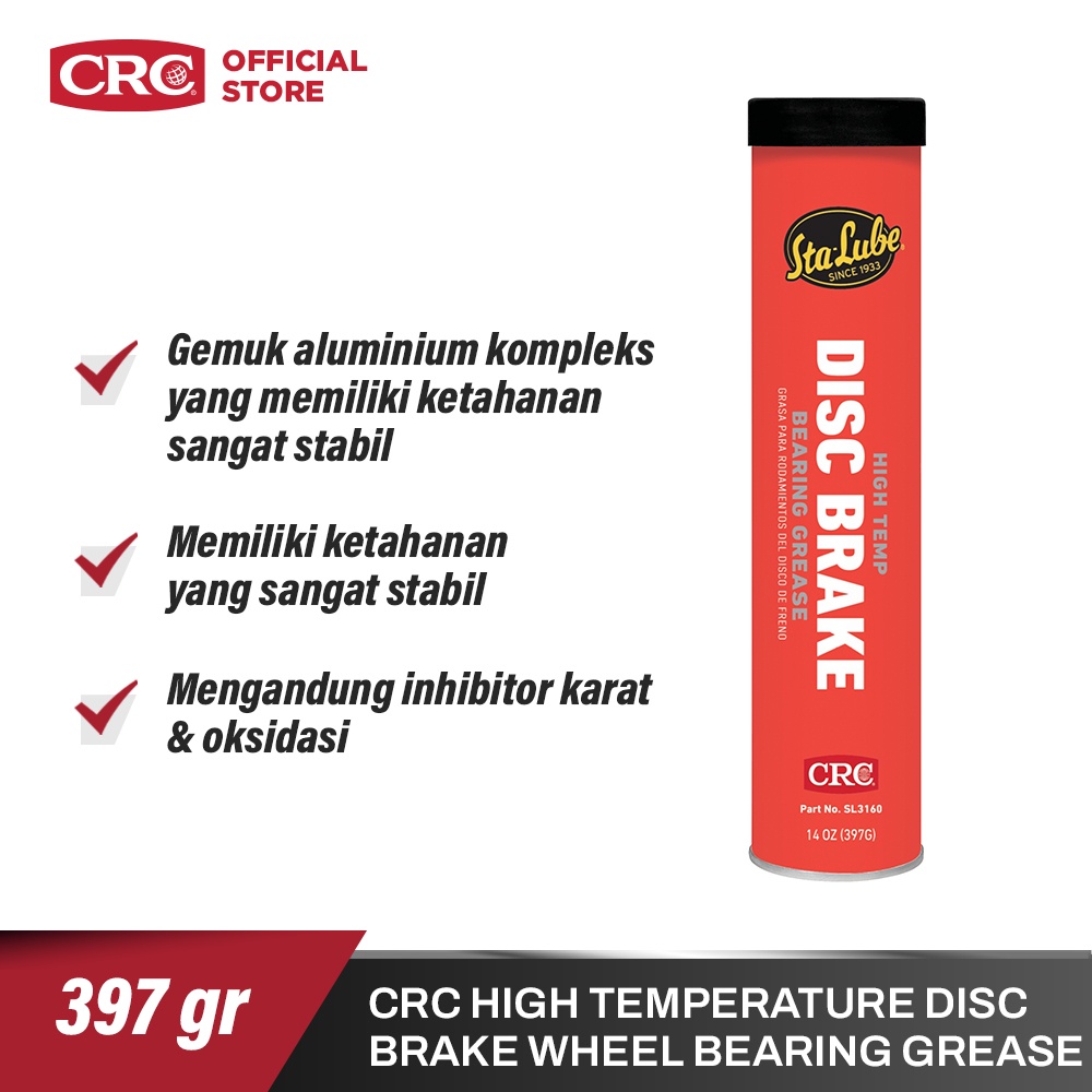 Jual CRC High Temperature Disc Brake Wheel Bearing Grease SL3160