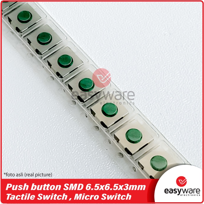 Push Button 6.5x6.5x3mm SMD SMT 4pin Tactile Momentary Micro Switch