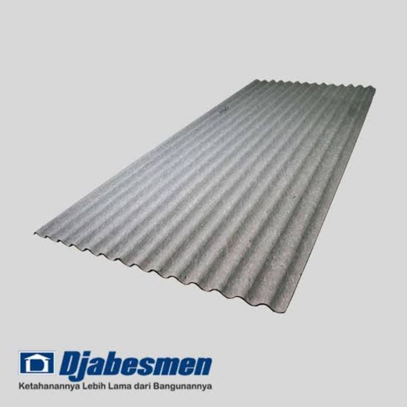 Atap Asbes Semen Djabesmen Gelombang Kecil 150 cm/ 180 cm/ 210 cm/ 240cm/ 1,5m/ 1,8m/ 2,1m/ 2,4m