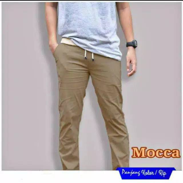 BIG SALEE!! Celana Chino Pria Bahan Adem Nyaman Katun Strecth/Melar