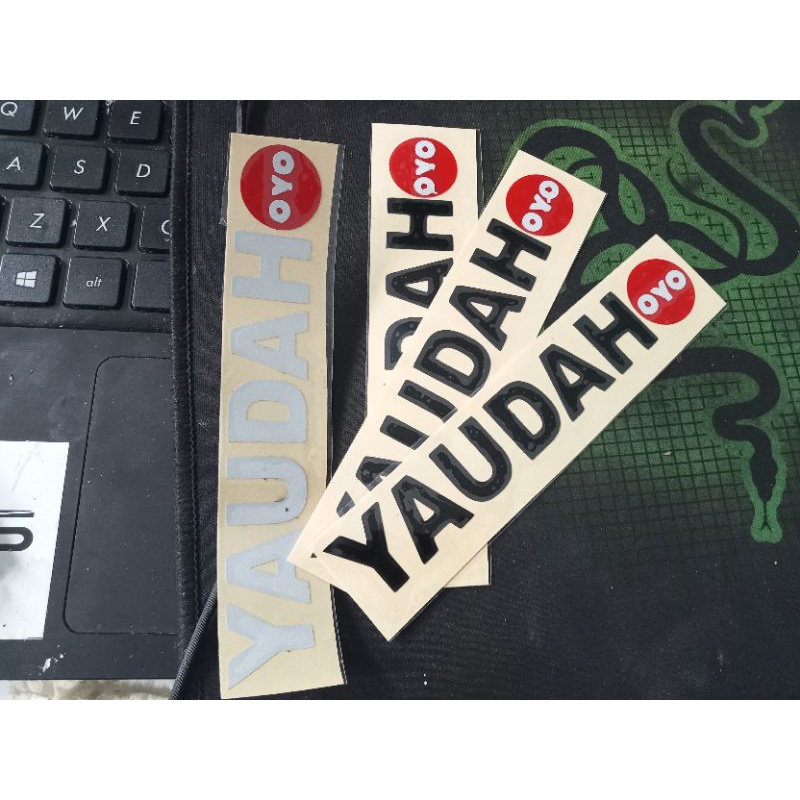 STIKER MOTOR KATA KATA VIRAL LUCU KEKINIAN TULISAN YAUDAH OYO BISA COD