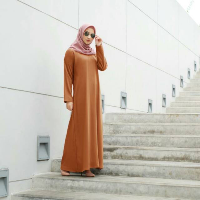 DRESS MUSLIM / BAJU WANITA MUSLIMAH SYARI / BUNA DRESS VANILLA HIJAB