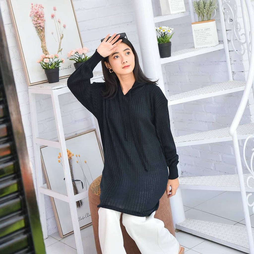 Nara Grosir - Zarra Long Hodie | Fashion Terkini | Sweater Termurah