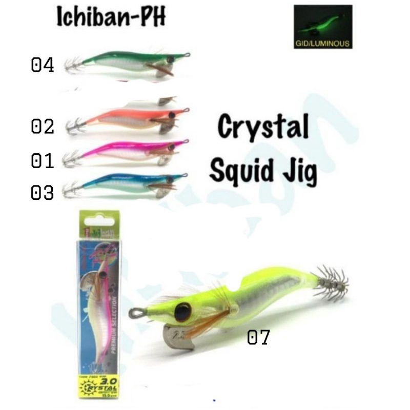 Umpan Cumi Ichiban Crystal Squid Jig 2.5