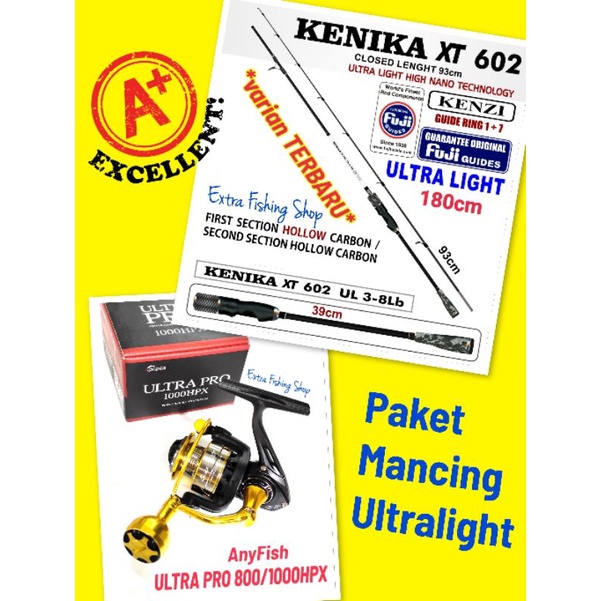 PAKET MANCING UL KENZI KENIKA XT ANYFISH ULTRA PRO 1000 || JORAN PANCING