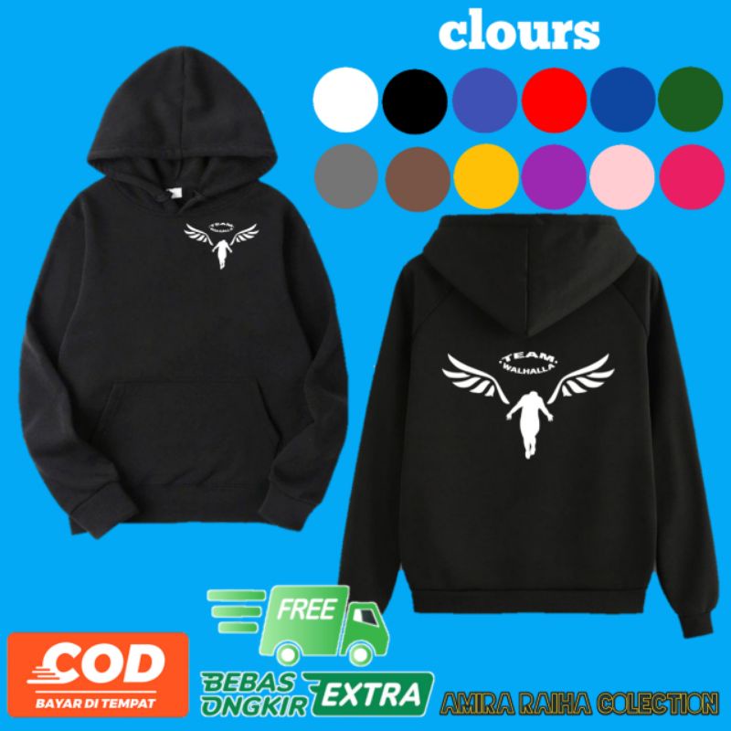jaket anak hoodie anak team valhalla tokyo ravenger/jaket hoodie valhalla logo/hoodie anak laki laki