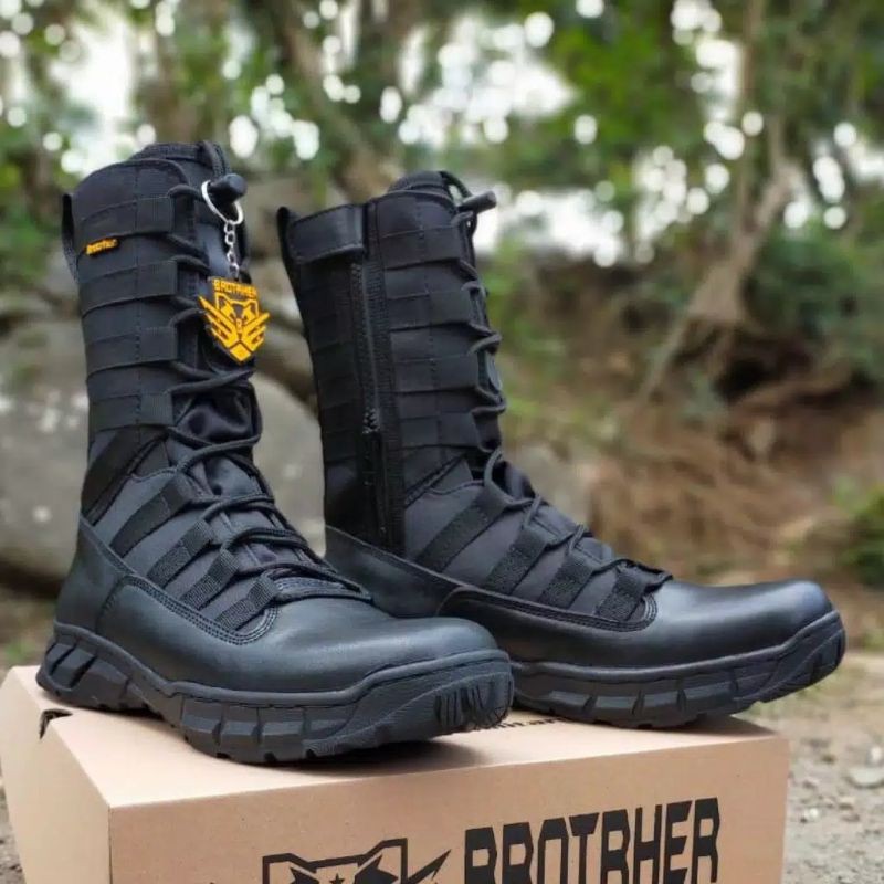 SEPATU PDL BROTRHER NINJA KOMANDO / WEBA KULIT SAPI ASLI SEPATU PDL DINAS TNI POLRI SECURITY SATPAM