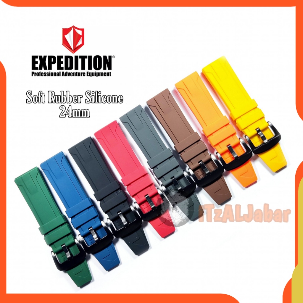 Tali jam tangan Expedition 24mm rubber Strap Tali jam Expedition karet